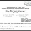 Scheiner Otto 1913-2005 Todesanzeige